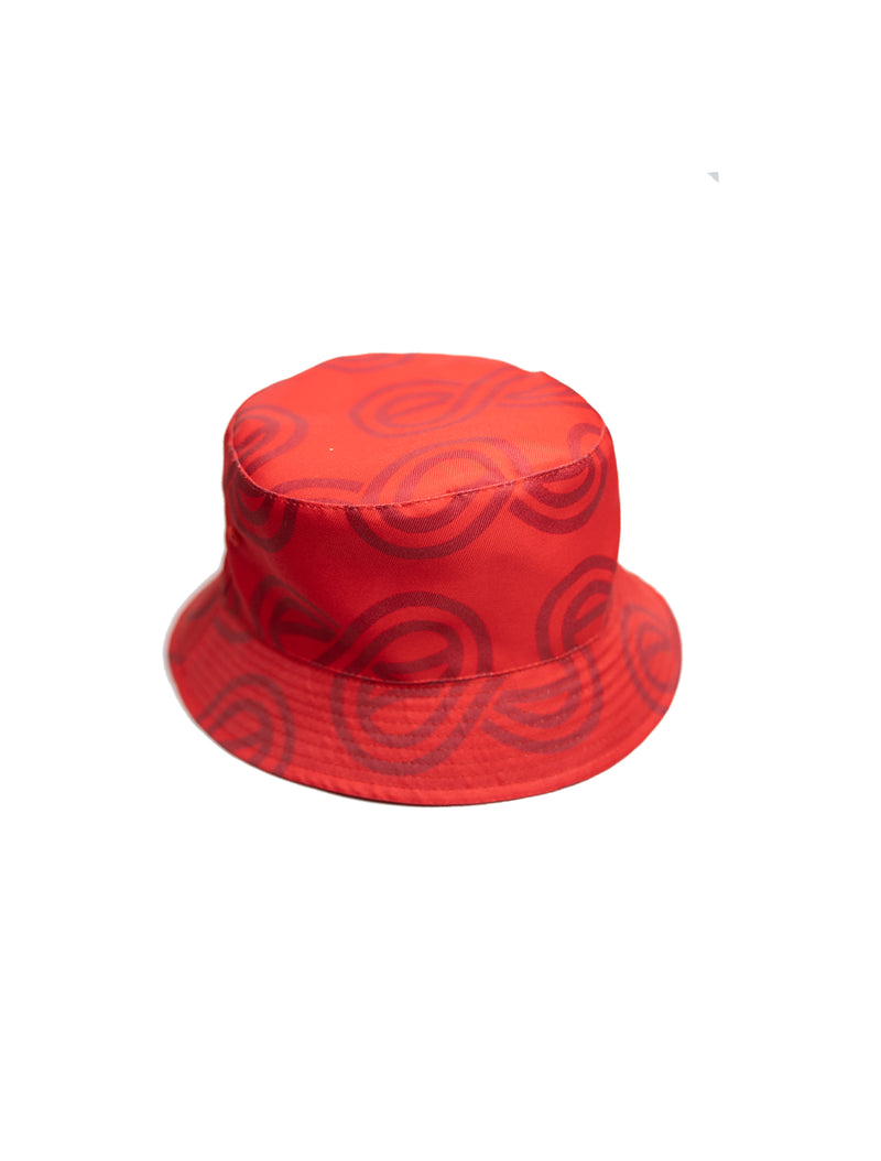 Red Monogram Bucket Hat